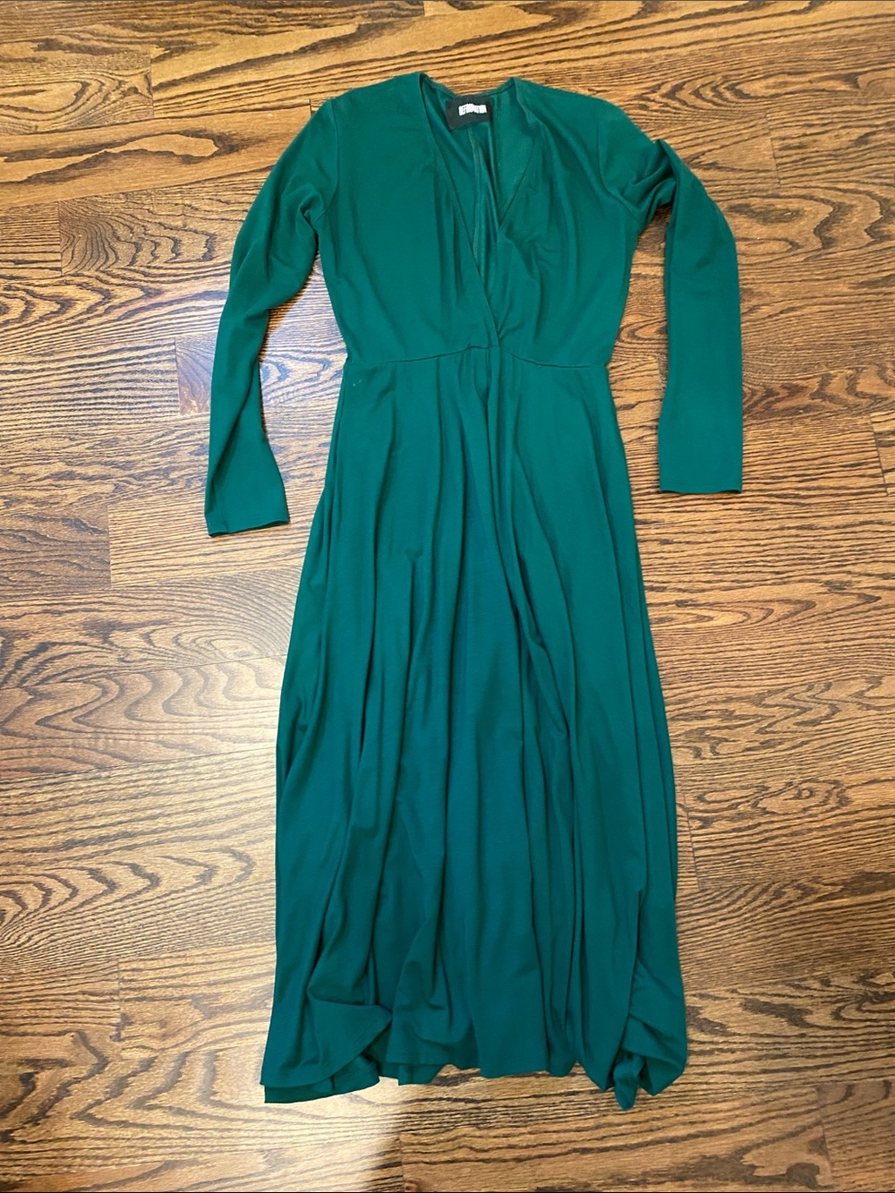 Reformation Teal Green Long Sleeve Maxi Dress